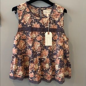 NWT Current Elliott Peplum Lace Tank